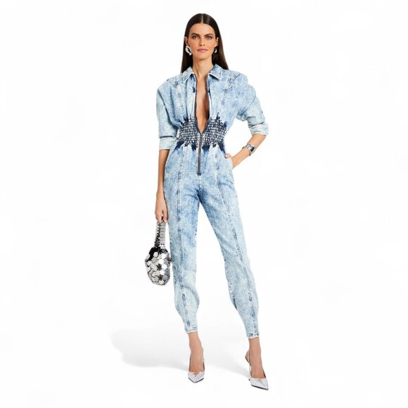 Retrofete Denim Jumpsuit - Picture 3 of 16